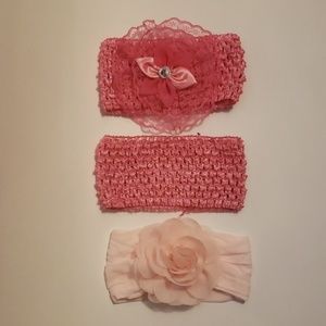 Pink babygirl hair bands
